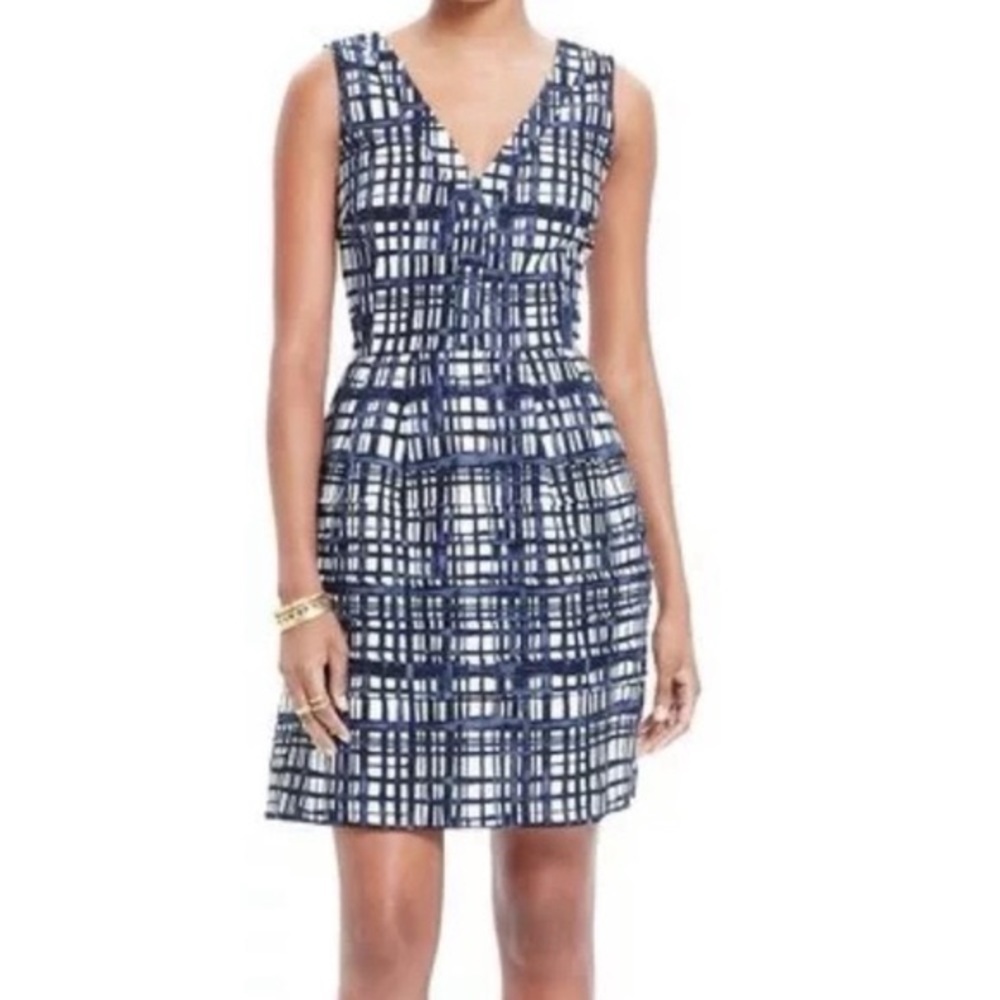 Madewell Blue and White Plaid Dress